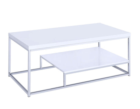 Lucia White 3-Piece Set (Cocktail & 2 End Tables) by Steve Silver at Eve Furniture