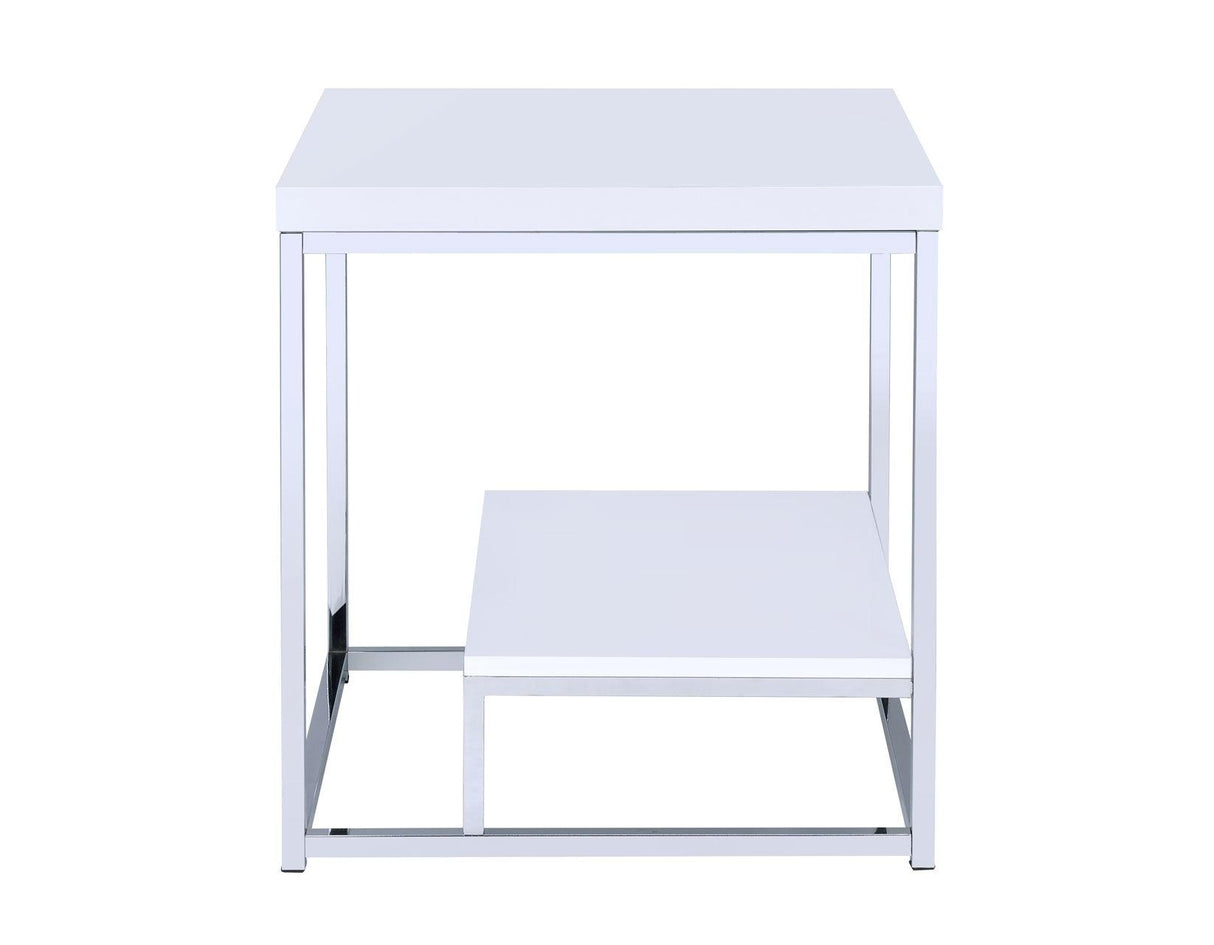 Lucia White 3-Piece Set (Cocktail & 2 End Tables) by Steve Silver at Eve Furniture