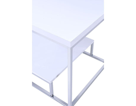 Lucia White 3-Piece Set (Cocktail & 2 End Tables) by Steve Silver at Eve Furniture