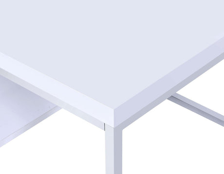 Lucia White 3-Piece Set (Cocktail & 2 End Tables) by Steve Silver at Eve Furniture