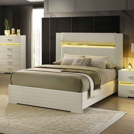 Lucida Beige 5-Piece Queen Bedroom Set (N2) by Furniture of America at Eve Furniture