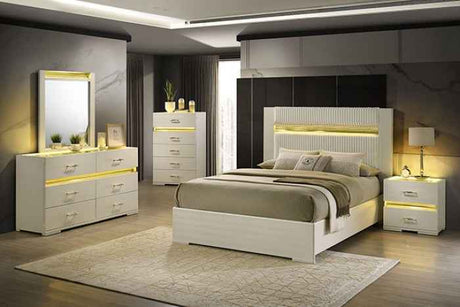 Lucida Beige 5-Piece Queen Bedroom Set (N2) by Furniture of America at Eve Furniture