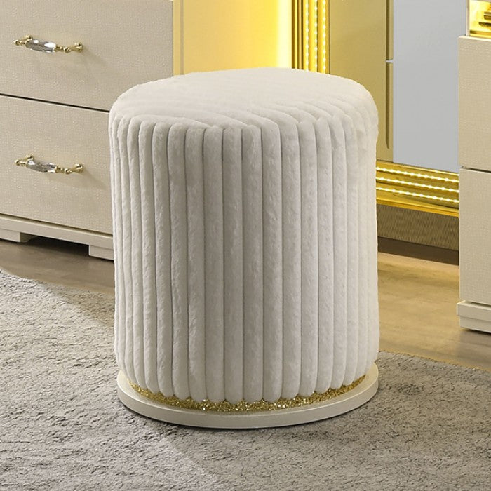 Lucida Beige Vanity Stool by Furniture of America at Eve Furniture