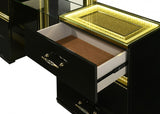 Lucida Black Vanity Set w/ Stool by Furniture of America at Eve Furniture