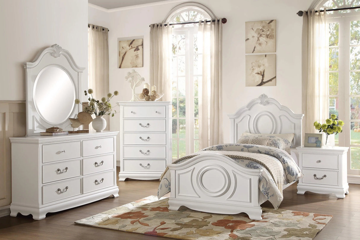 Lucida White Mirror (Mirror Only) by Homelegance at Eve Furniture