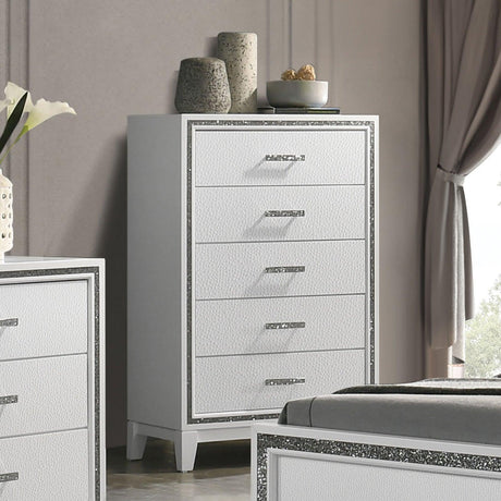 Lucida White Chest by Furniture of America at Eve Furniture