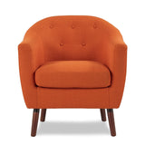Lucille Orange Accent Chair by Homelegance at Eve Furniture