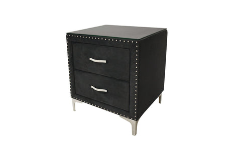 Lucinda Black Nightstand by Crown Mark at Eve Furniture