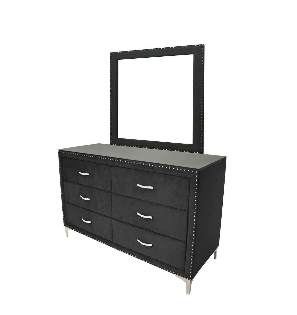 Lucinda Black Upholstered Wingback Panel Bedroom Set by Crown Mark at Eve Furniture