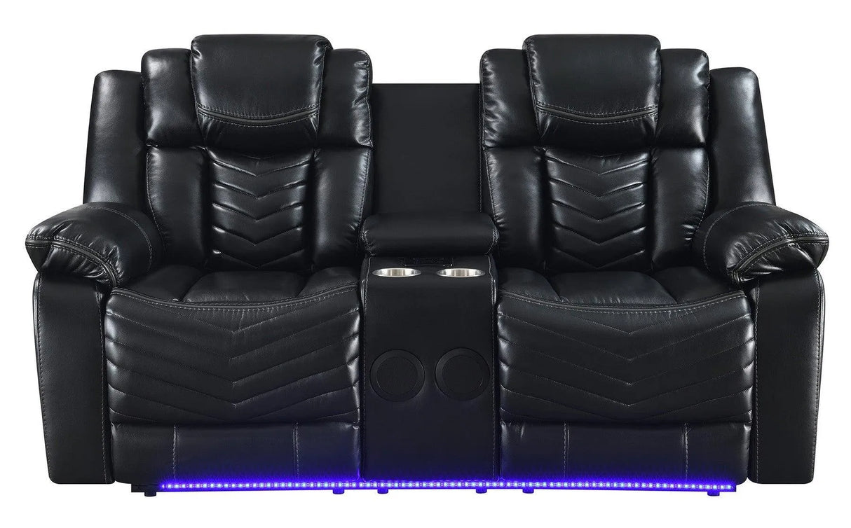 Lucky Charm Black Reclining Living Room Set by New Era Innovations at Eve Furniture
