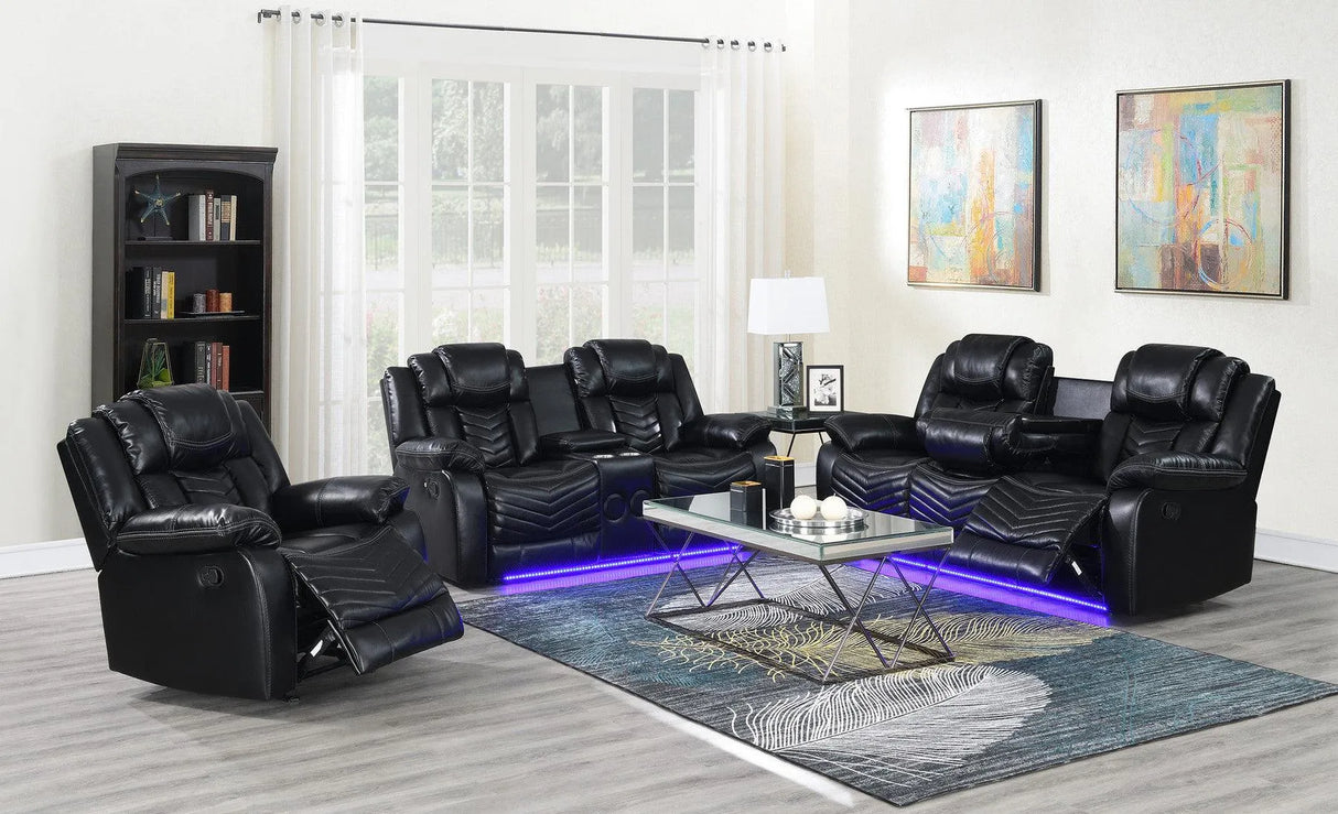 Lucky Charm Black Reclining Living Room Set by New Era Innovations at Eve Furniture
