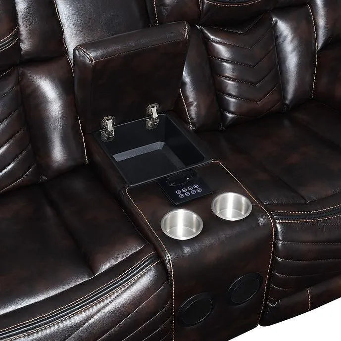 Lucky Charm Brown Reclining Living Room Set by New Era Innovations at Eve Furniture