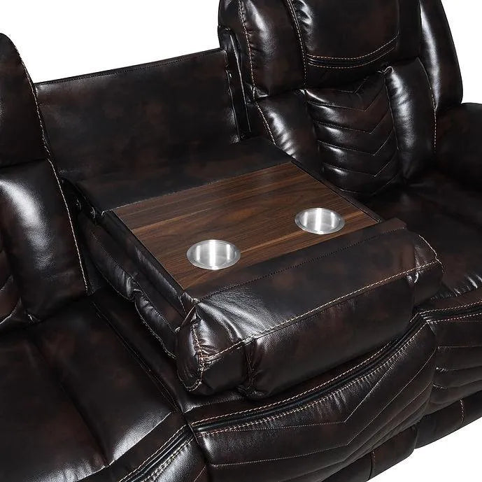Lucky Charm Brown Reclining Living Room Set by New Era Innovations at Eve Furniture
