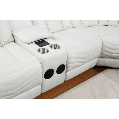 Lucky Charm White Sectional by New Era Innovations at Eve Furniture