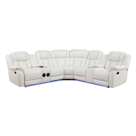 Lucky Charm White Sectional by New Era Innovations at Eve Furniture