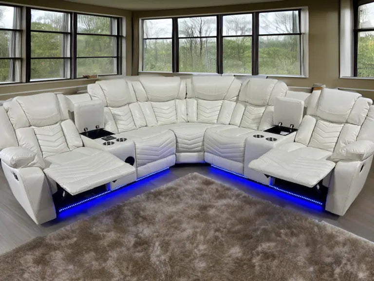 Lucky Charm White Sectional by New Era Innovations at Eve Furniture