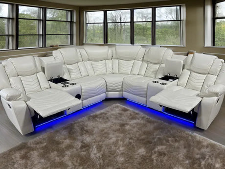 Lucky Charm White Sectional by New Era Innovations at Eve Furniture