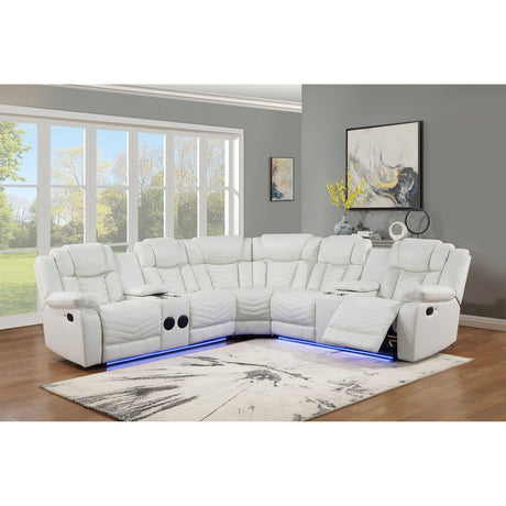 Lucky Charm White Sectional by New Era Innovations at Eve Furniture