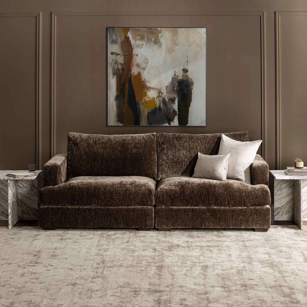 Ludwig Mossed Brown 2pc Sofa by Classic Home at Eve Furniture