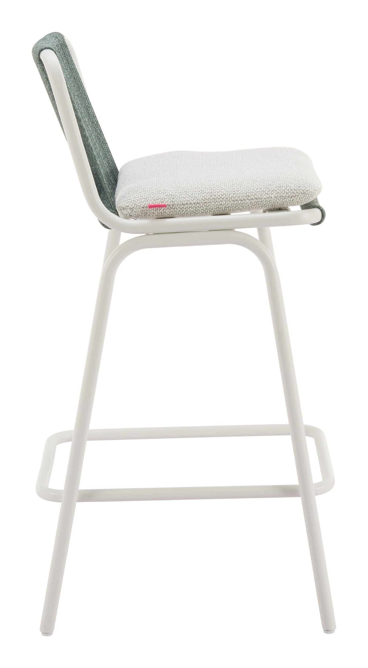 Luft White & Green Outdoor Barstool (Set of 2) by Zuomod at Eve Furniture