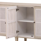 Lugano 6 Door Sideboard, White Wash by Dovetail at Eve Furniture