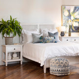 Lugano Bed, White Wash by Dovetail at Eve Furniture