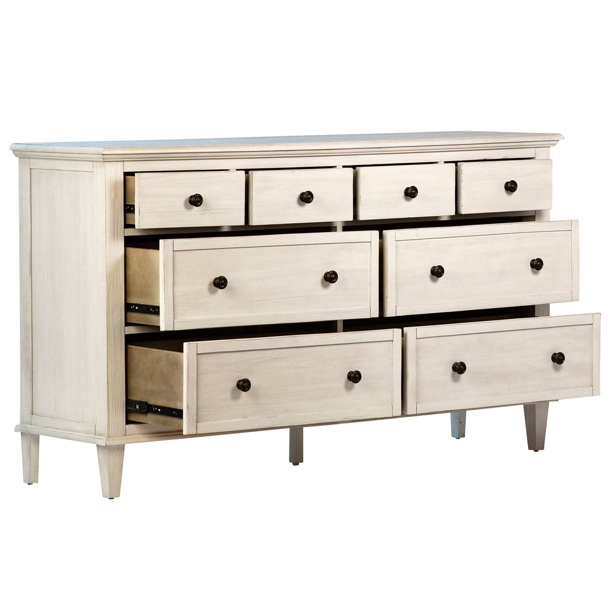 Lugano Dresser, White Wash by Dovetail at Eve Furniture