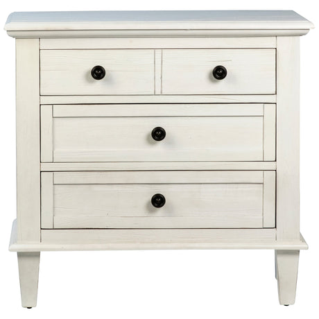Lugano Nightstand, White Wash by Dovetail at Eve Furniture