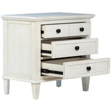 Lugano Nightstand, White Wash by Dovetail at Eve Furniture