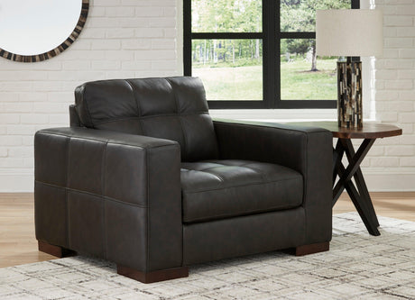 Luigi Thunder Leather Living Room Set by Ashley at Eve Furniture