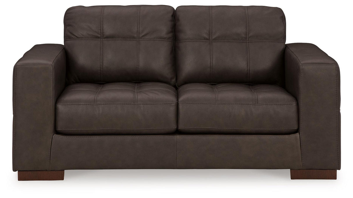 Luigi Thunder Leather Loveseat by Ashley at Eve Furniture