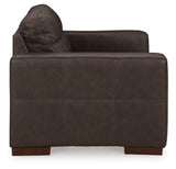Luigi Thunder Leather Loveseat by Ashley at Eve Furniture