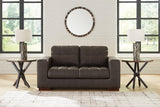 Luigi Thunder Leather Loveseat by Ashley at Eve Furniture
