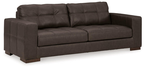 Luigi Thunder Leather Sofa by Ashley at Eve Furniture