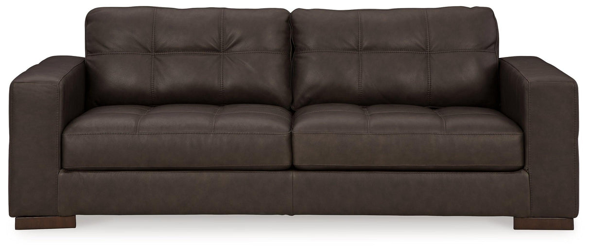 Luigi Thunder Leather Sofa by Ashley at Eve Furniture