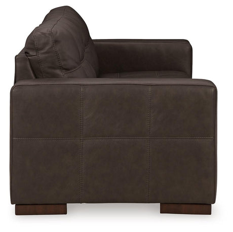 Luigi Thunder Leather Sofa by Ashley at Eve Furniture