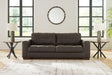 Luigi Thunder Leather Sofa by Ashley at Eve Furniture