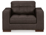 Luigi Thunder Oversized Leather Chair by Ashley at Eve Furniture