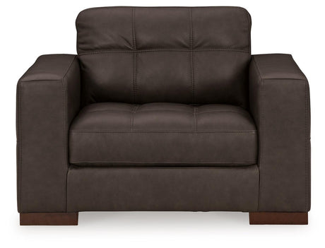 Luigi Thunder Oversized Leather Chair by Ashley at Eve Furniture