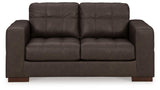 Luigi Thunder Leather Loveseat by Ashley at Eve Furniture