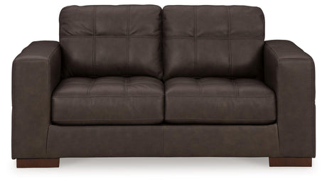 Luigi Thunder Leather Loveseat by Ashley at Eve Furniture