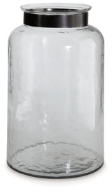 Lukasvale Clear/Pewter Finish Vase