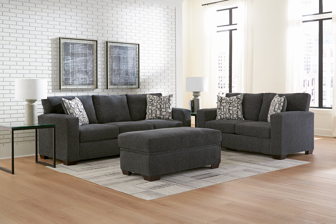 Luke Charcoal Sofa & Loveseat by Happy Homes at Eve Furniture