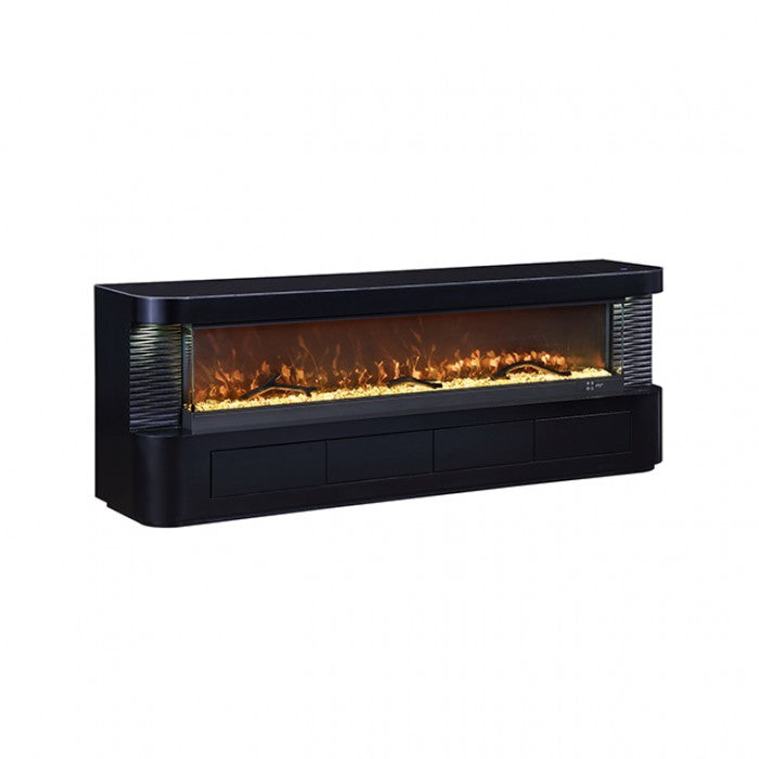 Luken Black TV Stand by Furniture of America at Eve Furniture