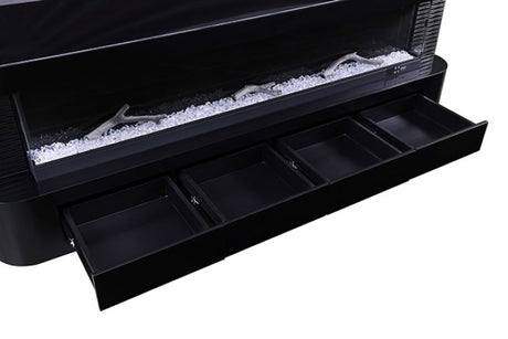 Luken Black TV Stand by Furniture of America at Eve Furniture