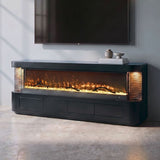 Luken Black TV Stand by Furniture of America at Eve Furniture