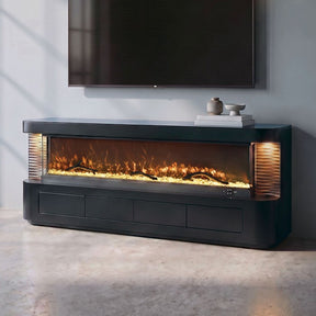 Luken Black TV Stand by Furniture of America at Eve Furniture