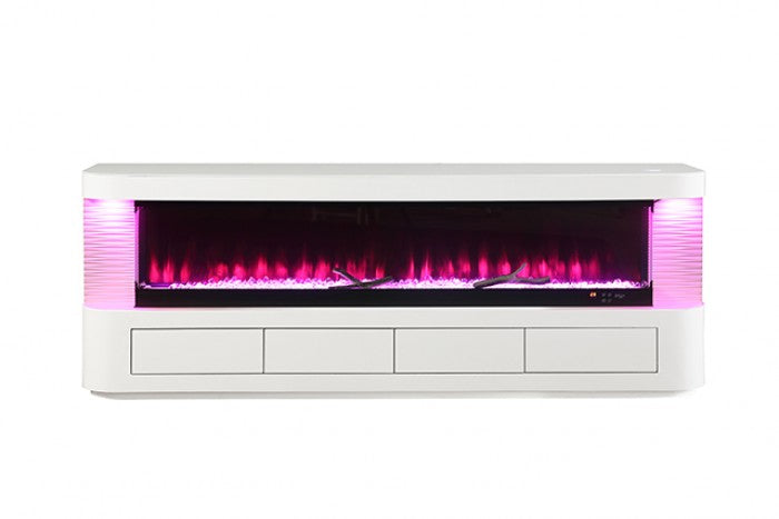 Luken White TV Stand by Furniture of America at Eve Furniture
