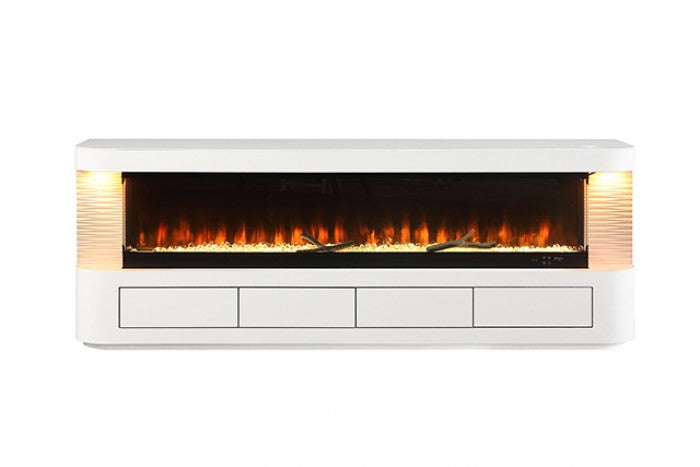Luken White TV Stand by Furniture of America at Eve Furniture