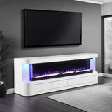 Luken White TV Stand by Furniture of America at Eve Furniture